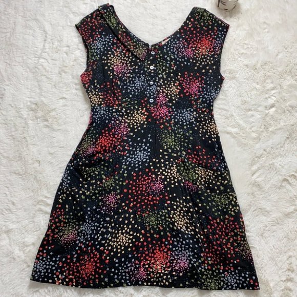 COPY - Anthropologie Tulle V Neck Retro Style Fireworks Mini Dress Black Size M… - Picture 13 of 13